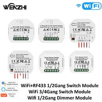 Light Switch Module Wifi Dimmer DIY RF 433 Mhz Relay Automation Wireless Remote Control Smart Life Tuya Alexa Google Home Mose