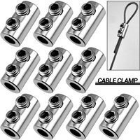 5/10/20/50/100pcs 1.5/2/3mm Steel Wire Rope Cable Clamp Metal Copper Clips Stainless Steel Sling Tools Fastening Accessories