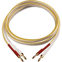YYAUDIO 1Pcs Hifi Silver Plated Speaker Cable 3.5mm Gold-Plated Banana Plug Audio Cable for DVD,blu-ray, Decoder, CD player..Etc
