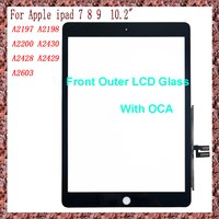 Touch Screen For IPAD 7 8 9 ipad7 ipad8 ipad9 A2197 A2198 A2200 A2430 A2603 A2270 Panel Digitizer Front Glass Replacement Parts