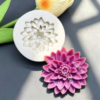 Flower Lotus Dahlia Silicone Sugarcraft Mold Resin Tools Chocolate Cupcake Baking Fondant Cake Decorating Tools