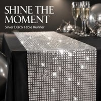 Glitter Sequin Disco Table Runner 30*180cm Mirror Gold/Silver Foil Metallic Dining Table Decoration For Wedding Party Birthday