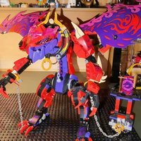 Movie Series Purple Dragon Building Blocks Model, Cool Design with Multiple Components, Great for Enthusiasts, Ideal for Home De