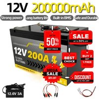 AliExpress SUTENAI 200Ah 12V LiFePO4 Deep Cycle Battery, Rechargeable 200Ah Battery Built-in BMS for Scooters,Solar Energy,Fish Finder