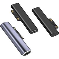 15V 3A PD Charging USB-C Charger C Female to Magnetic Connector Adapter Compatible with Surface Pro3/4/5/6/7 Laptop1/2/3 Book Go