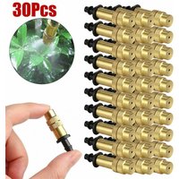 10/30pcs Adjustable Misting Nozzle Garden Patio Water Mister Brass Spray Sprinkler Garden Irrigation Atomization Single Nozzle