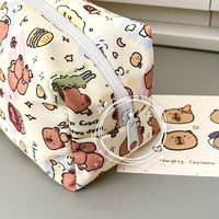Capybara Pencil Case Cute Stationery Bag Student Pencil Bag Cartoon Pencil Case Large Capacity