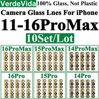 10Set A+ Back Camera Glass Lens for iPhone 13 16 Pro Max 13Mini 14Plus 15Plus 15Pro 16Pro 11Pro 13Pro 12Pro 11Pro XS 12ProMax