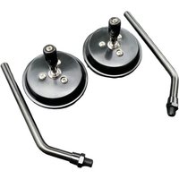 AliExpress 1Pair Universal Round Motorcycle Rearview Mirrors 10mm Chrome Black Retrovisor Mirror For Honda Scooter E-Bike