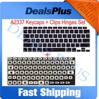 New A2337 Keys Keycaps + Clips Hinges Set For Macbook Air Retina 13" M1 A2337 EMC 3598 Keyboard Repair Late 2020 Year