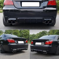 Heckstoßstangen-Diffusor-Lippen-Spoiler-Splitter mit Halterung für BMW 5er E60 E61 2004-2010