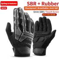 AliExpress ROCKBROS Cycling Gloves SBR Thickened Pad Shockproof Breathable GEL Bike Gloves Winter Warmer Full Finger Sport MTB Gloves