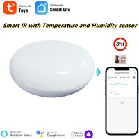 Smart IR Remote Controller With Temperature and humidity sensor ,for TV Box, TV, Air Conditioner,Compatible with Alexa,Alice