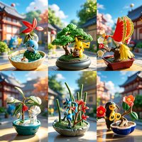 8cm Anime 6pcs/set Pokemon Figure Lucario Ho-Oh Pikachu Action Figures PVC Statue Model Collection Toys Gifts