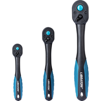 Libraton Ratchet Set, 1/4" 3/8" 1/2" Ratchet Handle 3-Pack, Ratchet Set with Comfort Grip for Home Maintenance and Car Repair