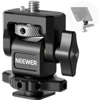 NEEWER Camera Clamp Adjustable Monitor Mount with Cold Shoe Anti Twist 1/4" Screw for Monitor Flash Light DIY Attachment
