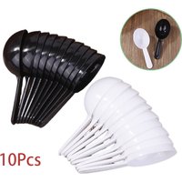 10Pcs Black White Measuring Teaspoon Scoop Plastic 7g 15ml Measuring Spoons Milk Powder Spoon Coffee Beans Container Scoops