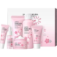 6Pcs/set Cherry Blossoms Skin Care Set Moisturizing Facial Skin Care Kit New Year Gift Box For Women Brightening