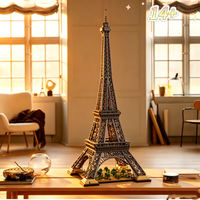 10001PCS Paris Tower Architecture Model Bricks Kit Brand New Exquisite Landmark Assembly Decor Premium Creative Toys Party Gifts