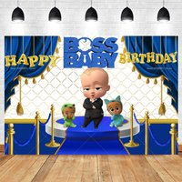 Boss Baby Cartoon Backdrop Lovely Baby Birthday Party Decor Baby Shower Supplies Photo Backdrop Party Wall Banner