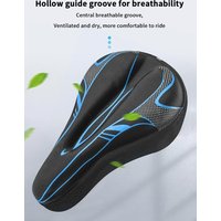 AliExpress SHIDWJ Bike Seat Cushion, Silicone Gel Padded Saddle Cover Bike Seat Cover For Men Women, Adjustable Soft Padding Bicycle Seat Cushion