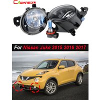 2 Pieces Car Front Fog Light Assembly Lampshade + 55W 100W LED Halogen Bulb H11 12V For Nissan Juke 2015 2016 2017