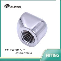 Bykski Angle Elbow 90 Degree Brass Fitting Double Female G1/4'' Thread Connector for PC Water Cooling Black Silver CC-EW90-V2