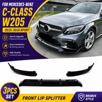Front Bumper Lip Splitter For Mercedes Benz C Class W205 C205 2015-2018 Brabus Style Auto Parts Body Kit Car Accessories Tuning