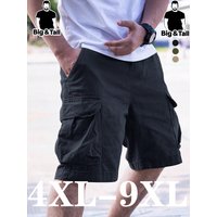 Men's plus Size Casual Work Shorts Trendy Comfortable 4XL-9XL Loose Fit Utility Pants for Big And Tall Men