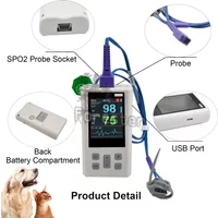 Portable Pulse Oximeter Monitor for Heart Rate and Oxygen Saturation with Veterinary and Medical SPO2 with Memory