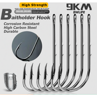 9KM Baitholder Fishing Hooks Sea Barbed Long Shank Beak Hook Live Bait Holder Fishing Worm Hooks Saltwater Accessories Tackle