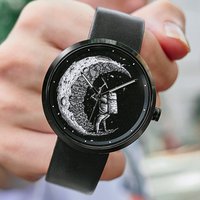 Hot Selling Astronaut Pioneer Pattern Quartz Watch Men Creative Unique Personality Style Classical Luminous Leather Male Watch