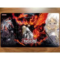 Yu-Gi-Oh Playmat The Fallen The Virtuous Fallen of Albaz YGO Play Mat Game Card KMC TCG Yugioh Mat M-459