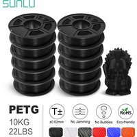 SUNLU 10KG 3D-Filament PETG Filament 10kg 22 Lbs 1,75mm 3D-Drucker Filament Gute Säure- und Alkalibeständigkeit Hohe Transparenz