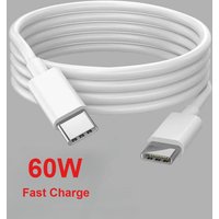 PD 60W USB C to USB Type C Cable Fast Charge Data Cable For Iphone 16 16Pro Huawei Samsung Xiaomi Data Line White 1M 1.5M 2M