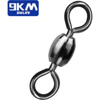 9KM 50Pcs Crane Rolling Swivels, Stainless Steel & Brass Sea Swivels for Saltwater Fishing Terminal Tackle