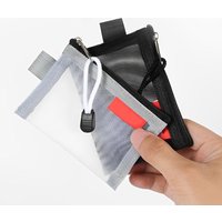 Nylon Mesh Card Storage Bags Mini Transparent Grid Bus ID Credit Card Holder Zipper Pouch Traveling Small Coin Wallet File Bag