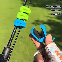 4 Pcs Fishing Rod Holders Sturdy Handle Compact Design Portable PVC Storage for Beach and Lake Fishing Multiple Colors