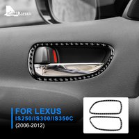 Real Soft Carbon Fiber Sticker for Lexus IS IS250 300 350C 2006 2007 2008 2009 2010 2011 2012 Front Door Handle Accessories