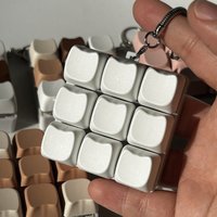 9 Keys Keyboard Key Toy Party Stress Relief DIY Fidget Button Keycap Fidget Keychain Keyboard Keychain Toys Finger Keyboard
