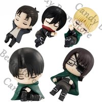 Anime Attack on Titan Hange Zoe Eren Jaeger Mikasa·Ackerman Cosplay Cartoon Sleep Gashapon Garage Kits Figurine Puppet Maumet
