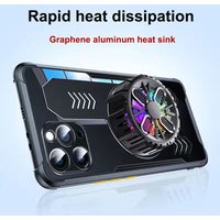 Cooling Phone Case for iPhone 11 12 13 Pro Max ProMax Graphene Aluminum Alloy Game Heat Dissipation Cover + Radiator Game Fan