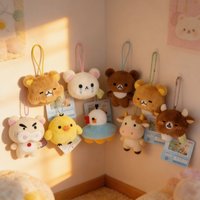 Easy Bear Set Cute Cartoon Toy Pendant Creative Peripheral Keychain Couple Friend Gift Two left security guards