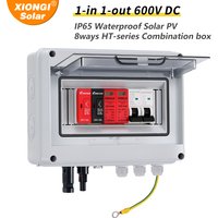 Solar photovoltaic PV Combiner Box With Lightning Protection 1 in 1 out DC 600V Fuse IP65 MCB SPD DB for Solar Panel Box