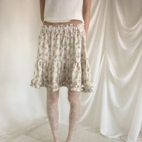 Korean Style Summer New Floral Lace Hem Short Skirt Elastic Waist Cute Japanese Style Girl Half Body Skirt Fashion Women's Cl...
