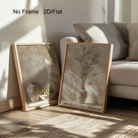 Mediterranean Olive Still Life Wall Art Set of 2, Neutral Kitchen Canvas Prints, Beige Rustic Vase & Olive Branch Poster Decor