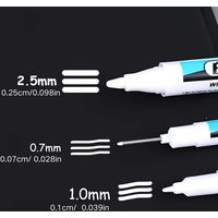 3Pcs Waterproof White Marker Pens for DIY Painting on Glass, Faux Leather, Wood & More, Birthdays Weddings Party Crafts Supplies