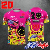 2026 New Rider Number 20 Fabio Quartararo Motorcycle Racing Riding Suit for Men and Women Summer Casual Loose Oversized T-shirt