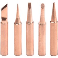 900M Soldering Iron Tip Set 5PCS Copper Plated Iron Core Hot Inside Bare Solder Head for DIY Electronic Repair Craft
