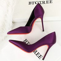BIGTREE Spring Autumn Fashion Pointed Toe Pumps Woman Hollow Stiletto Heels Nightclub Wedding Party Shoes